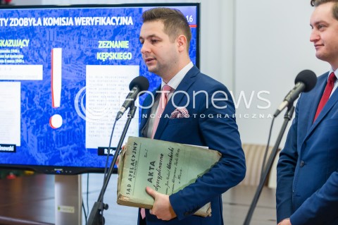  11.12.2017 WARSZAWA<br />KONFERENCJA KOMISJI REPRYWATYZACYJNEJ DS NOAKOWSKIEGO 16<br />N/Z PATRYK JAKI<br /> 