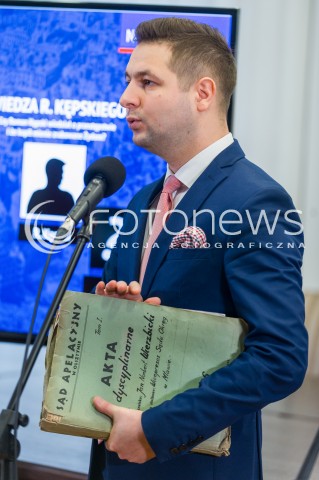  11.12.2017 WARSZAWA<br />KONFERENCJA KOMISJI REPRYWATYZACYJNEJ DS NOAKOWSKIEGO 16<br />N/Z PATRYK JAKI<br /> 