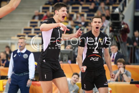  12.12.2017 LODZ<br />
SIATKOWKA KLUBOWE MISTRZOSTWA SWIATA 2017 MEN VOLLEYBALL POLAND <br />
PGE SKRA BELCHATOW - SHANGHAI VC<br />
N/Z MARIUSZ WLAZLY SRECKO LISINIAC RADOSC EMOCJE WYGRANA<br />
 