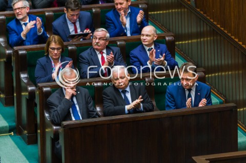  12.12.2017 WARSZAWA SEJM<br />POSIEDZENIE SEJMU<br />EXPOSE PREMIERA MATEUSZA MORAWIECKIEGO<br />N/Z RYSZARD TERLECKI JAROSLAW KACZYNSKI MARIUSZ BLASZCZAK<br /> 