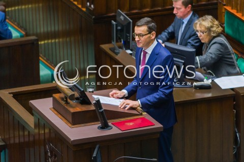 Expose premiera Mateusza Morawieckiego w Warszawie