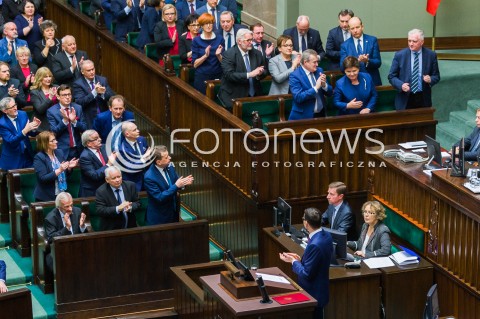  12.12.2017 WARSZAWA SEJM<br />POSIEDZENIE SEJMU<br />EXPOSE PREMIERA MATEUSZA MORAWIECKIEGO<br />N/Z MATEUSZ MORAWIECKI RADA MINISTROW JAROSLAW KACZYNSKI BRAWA OKLASKI PODZIEKOWANIE DLA BEATA SZYDLO<br /> 