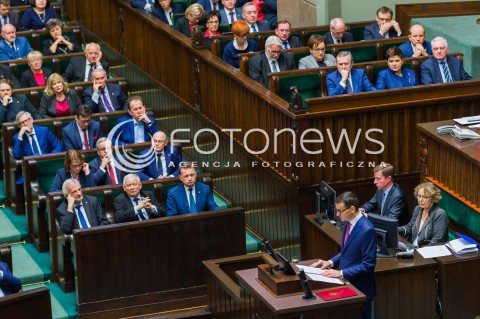  12.12.2017 WARSZAWA SEJM<br />POSIEDZENIE SEJMU<br />EXPOSE PREMIERA MATEUSZA MORAWIECKIEGO<br />N/Z MATEUSZ MORAWIECKI JAROSLAW KACZYNSKI BEATA SZYDLO <br /> 