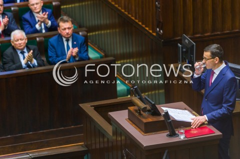  12.12.2017 WARSZAWA SEJM<br />POSIEDZENIE SEJMU<br />EXPOSE PREMIERA MATEUSZA MORAWIECKIEGO<br />N/Z JAROSLAW KACZYNSKI MATEUSZ MORAWIECKI MARIUSZ BLASZCZAK <br /> 