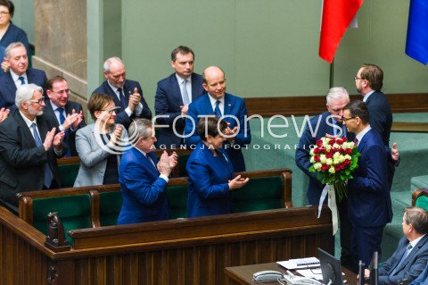  12.12.2017 WARSZAWA SEJM<br />POSIEDZENIE SEJMU<br />EXPOSE PREMIERA MATEUSZA MORAWIECKIEGO<br />N/Z BEATA SZYDLO MATEUSZ MORAWIECKI MINISTROWIE RADA MINISTROW KONSTANTY RADZIWILL PIOTR GLINSKI JAROSLAW GOWIN ANNA ZALEWSKA<br /> 