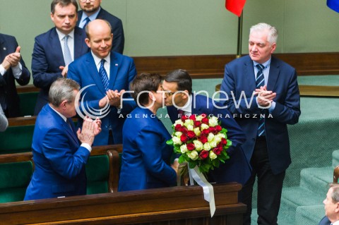  12.12.2017 WARSZAWA SEJM<br />POSIEDZENIE SEJMU<br />EXPOSE PREMIERA MATEUSZA MORAWIECKIEGO<br />N/Z BEATA SZYDLO MATEUSZ MORAWIECKI JAROSLAW GOWIN<br /> 