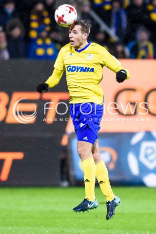  12.12.2017 GDYNIA<br />PILKA NOZNA - EKSTRAKLASA SEZON 2017/2018<br />MECZ ARKA GDYNIA - GORNIK ZABRZE<br />N/Z FREDERIK HELSTRUP<br /> 