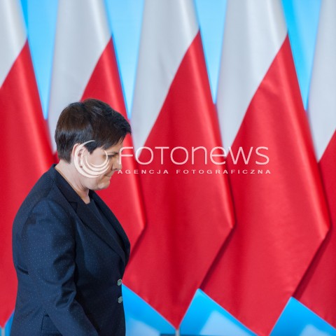  13.12.2017 WARSZAWA<br />POWITANIE PREMIERA MATEUSZA MORAWIECKIEGO W KANCELARII PREZESA RADY MINISTROW<br />N/Z BEATA SZYDLO<br /> 