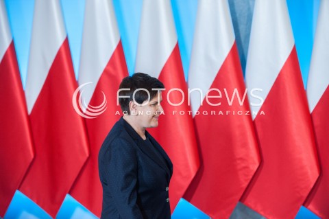  13.12.2017 WARSZAWA<br />POWITANIE PREMIERA MATEUSZA MORAWIECKIEGO W KANCELARII PREZESA RADY MINISTROW<br />N/Z BEATA SZYDLO<br /> 