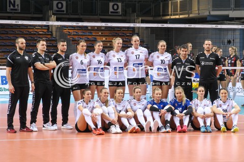  13.12.2017 RZESZOW POLAND<br />SIATKOWKA LIGA MISTRZYN <br />2018 CEV VOLLEYBALL CHAMPIONS LEAGUE - WOMEN <br />MECZ DEVELOPRES SKYRES RZESZOW - ASPTT MULHOUSE VB <br />N/Z DEVELOPRES RZESZOW ZDJECIE GRUPOWE GROUP PHOTO GRUPOWKA <br /> 