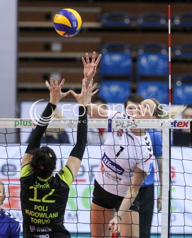  16.12.2017 RZESZOW <br />SIATKOWKA LIGA SIATKOWKI KOBIET LSK 2017/2018 WOMEN VOLLEYBALL POLAND POLISH LEAGUE <br />MECZ DEVELOPRES SKYRES RZESZOW - POLI BUDOWLANI TORUN<br />N/Z HELENE ROUSSEAUX <br /> 