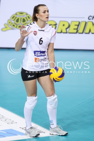  16.12.2017 RZESZOW <br />SIATKOWKA LIGA SIATKOWKI KOBIET LSK 2017/2018 WOMEN VOLLEYBALL POLAND POLISH LEAGUE <br />MECZ DEVELOPRES SKYRES RZESZOW - POLI BUDOWLANI TORUN<br />N/Z KATARZYNA ZABINSKA SYLWETKA <br /> 