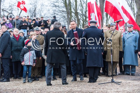  16.12.2017 GDYNIA<br />PANSTWOWY POGRZEB TRZECH KOMANDOROW OFIAR ZBRODNI KOMUNISTYCZNEJ Z UDZIALEM PREZYDENTA ANDRZEJA DUDY<br />N/Z ANDRZEJ DUDA<br /> 