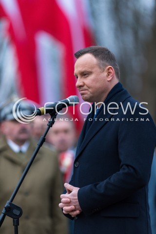  16.12.2017 GDYNIA<br />PANSTWOWY POGRZEB TRZECH KOMANDOROW OFIAR ZBRODNI KOMUNISTYCZNEJ Z UDZIALEM PREZYDENTA ANDRZEJA DUDY<br />N/Z ANDRZEJ DUDA<br /> 