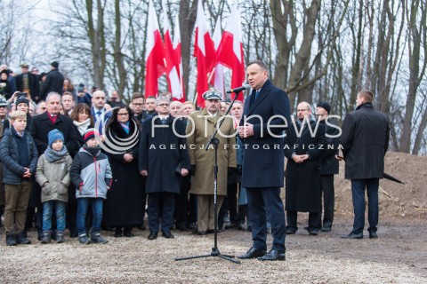  16.12.2017 GDYNIA<br />PANSTWOWY POGRZEB TRZECH KOMANDOROW OFIAR ZBRODNI KOMUNISTYCZNEJ Z UDZIALEM PREZYDENTA ANDRZEJA DUDY<br />N/Z ANDRZEJ DUDA<br /> 