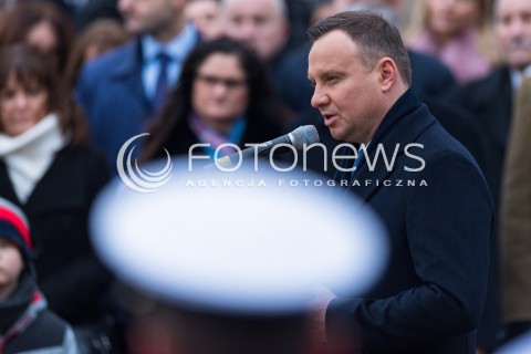  16.12.2017 GDYNIA<br />PANSTWOWY POGRZEB TRZECH KOMANDOROW OFIAR ZBRODNI KOMUNISTYCZNEJ Z UDZIALEM PREZYDENTA ANDRZEJA DUDY<br />N/Z ANDRZEJ DUDA<br /> 