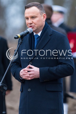  16.12.2017 GDYNIA<br />PANSTWOWY POGRZEB TRZECH KOMANDOROW OFIAR ZBRODNI KOMUNISTYCZNEJ Z UDZIALEM PREZYDENTA ANDRZEJA DUDY<br />N/Z ANDRZEJ DUDA<br /> 
