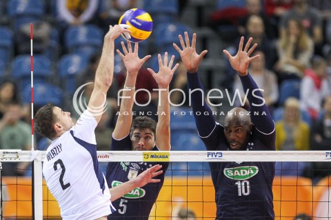  17.12.2017 KRAKOW ( TAURON ARENA ) SIATKOWKA MEZCZYZN <br />KLUBOWE MISTRZOSTWA SWIATA 2017<br />Mens Club Volleyball Championship Poland 2017<br />MECZ O 3. MIEJSCE ( 3rd Place Match ) <br />MECZ PGE SKRA BELCHATOW - SADA CRUZEIRO <br />N/Z NICOLAS URIARTE SIMON ATIES ROBERTLANDY BLOK MARIUSZ WLAZLY <br /> 