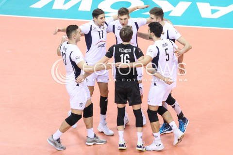  17.12.2017 KRAKOW ( TAURON ARENA ) SIATKOWKA MEZCZYZN <br />KLUBOWE MISTRZOSTWA SWIATA 2017<br />Mens Club Volleyball Championship Poland 2017<br />MECZ O 3. MIEJSCE ( 3rd Place Match ) <br />MECZ PGE SKRA BELCHATOW - SADA CRUZEIRO <br />N/Z SZYMON ROMAC MILAD EBADIPOUR BARTOSZ BEDNORZ MARCIN JANUSZ RADOSC EMOCJE <br /> 