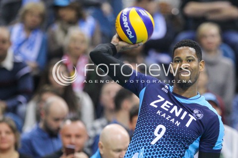  17.12.2017 KRAKOW ( TAURON ARENA ) SIATKOWKA MEZCZYZN <br />KLUBOWE MISTRZOSTWA SWIATA 2017<br />Mens Club Volleyball Championship Poland 2017<br />MECZ FINALOWY ( Final Match ) <br />MECZ ZENIT KAZAN - CUCINE LUBE CIVITANOVA <br />N/Z WILFREDO LEON VENERO SYLWETKA <br /> 
