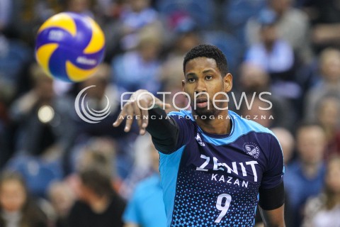  17.12.2017 KRAKOW ( TAURON ARENA ) SIATKOWKA MEZCZYZN <br />KLUBOWE MISTRZOSTWA SWIATA 2017<br />Mens Club Volleyball Championship Poland 2017<br />MECZ FINALOWY ( Final Match ) <br />MECZ ZENIT KAZAN - CUCINE LUBE CIVITANOVA <br />N/Z WILFREDO LEON VENERO SYLWETKA <br /> 