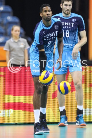  17.12.2017 KRAKOW ( TAURON ARENA ) SIATKOWKA MEZCZYZN <br />KLUBOWE MISTRZOSTWA SWIATA 2017<br />Mens Club Volleyball Championship Poland 2017<br />MECZ FINALOWY ( Final Match ) <br />MECZ ZENIT KAZAN - CUCINE LUBE CIVITANOVA <br />N/Z WILFREDO LEON VENERO SYLWETKA <br /> 