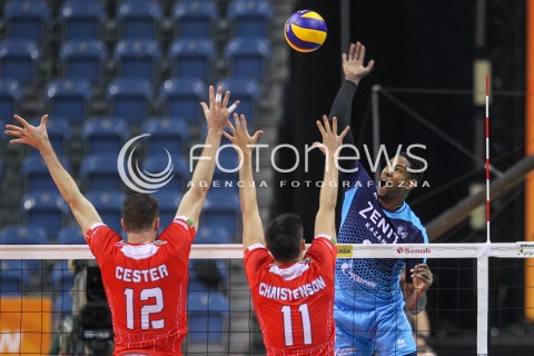  17.12.2017 KRAKOW ( TAURON ARENA ) SIATKOWKA MEZCZYZN <br />KLUBOWE MISTRZOSTWA SWIATA 2017<br />Mens Club Volleyball Championship Poland 2017<br />MECZ FINALOWY ( Final Match ) <br />MECZ ZENIT KAZAN - CUCINE LUBE CIVITANOVA <br />N/Z WILFREDO LEON VENERO <br /> 
