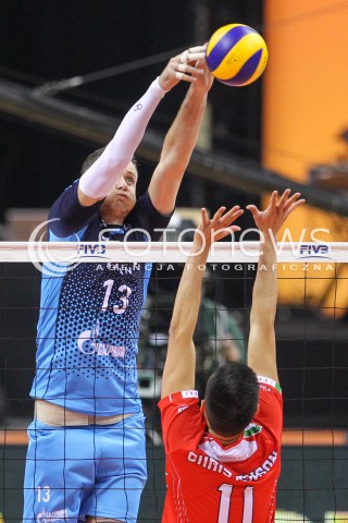  17.12.2017 KRAKOW ( TAURON ARENA ) SIATKOWKA MEZCZYZN <br />KLUBOWE MISTRZOSTWA SWIATA 2017<br />Mens Club Volleyball Championship Poland 2017<br />MECZ FINALOWY ( Final Match ) <br />MECZ ZENIT KAZAN - CUCINE LUBE CIVITANOVA <br />N/Z ALEKSIEJ SAMOJLENKO MICAH CHRISTENSON <br /> 