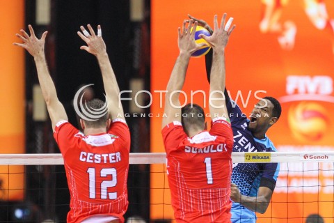 17.12.2017 KRAKOW ( TAURON ARENA ) SIATKOWKA MEZCZYZN <br />KLUBOWE MISTRZOSTWA SWIATA 2017<br />Mens Club Volleyball Championship Poland 2017<br />MECZ FINALOWY ( Final Match ) <br />MECZ ZENIT KAZAN - CUCINE LUBE CIVITANOVA <br />N/Z WILFREDO LEON VENERO <br /> 