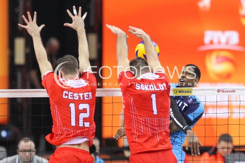  17.12.2017 KRAKOW ( TAURON ARENA ) SIATKOWKA MEZCZYZN <br />KLUBOWE MISTRZOSTWA SWIATA 2017<br />Mens Club Volleyball Championship Poland 2017<br />MECZ FINALOWY ( Final Match ) <br />MECZ ZENIT KAZAN - CUCINE LUBE CIVITANOVA <br />N/Z WILFREDO LEON VENERO <br /> 