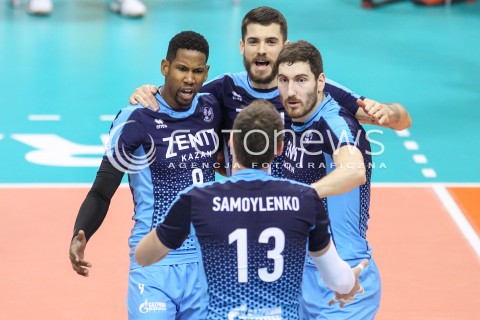  17.12.2017 KRAKOW ( TAURON ARENA ) SIATKOWKA MEZCZYZN <br />KLUBOWE MISTRZOSTWA SWIATA 2017<br />Mens Club Volleyball Championship Poland 2017<br />MECZ FINALOWY ( Final Match ) <br />MECZ ZENIT KAZAN - CUCINE LUBE CIVITANOVA <br />N/Z MAXIM MICHAJLOW MATTHEW ANDERSON WILFREDO LEON VENERO RADOSC EMOCJE <br /> 