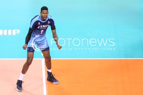  17.12.2017 KRAKOW ( TAURON ARENA ) SIATKOWKA MEZCZYZN <br />KLUBOWE MISTRZOSTWA SWIATA 2017<br />Mens Club Volleyball Championship Poland 2017<br />MECZ FINALOWY ( Final Match ) <br />MECZ ZENIT KAZAN - CUCINE LUBE CIVITANOVA <br />N/Z WILFREDO LEON VENERO RADOSC EMOCJE SYLWETKA <br /> 