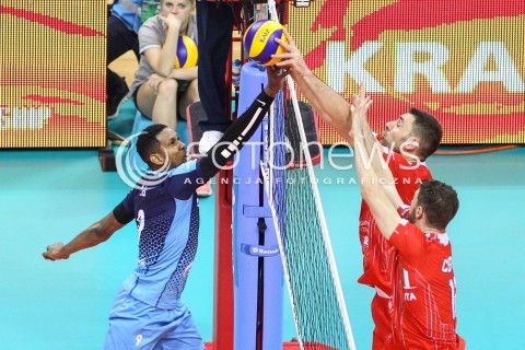  17.12.2017 KRAKOW ( TAURON ARENA ) SIATKOWKA MEZCZYZN <br />KLUBOWE MISTRZOSTWA SWIATA 2017<br />Mens Club Volleyball Championship Poland 2017<br />MECZ FINALOWY ( Final Match ) <br />MECZ ZENIT KAZAN - CUCINE LUBE CIVITANOVA <br />N/Z WILFREDO LEON VENERO CWETAN SOKOLOW <br /> 