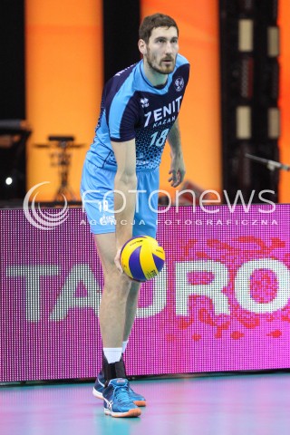  17.12.2017 KRAKOW ( TAURON ARENA ) SIATKOWKA MEZCZYZN <br />KLUBOWE MISTRZOSTWA SWIATA 2017<br />Mens Club Volleyball Championship Poland 2017<br />MECZ FINALOWY ( Final Match ) <br />MECZ ZENIT KAZAN - CUCINE LUBE CIVITANOVA <br />N/Z MAXIM MICHAJLOW SYLWETKA <br /> 