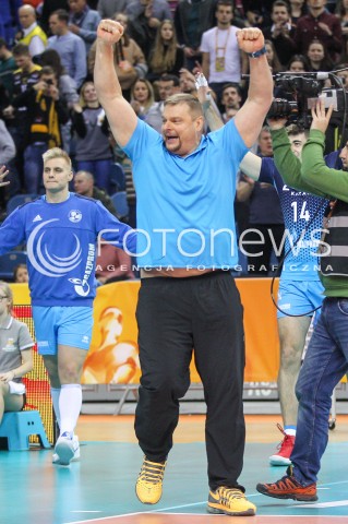  17.12.2017 KRAKOW ( TAURON ARENA ) SIATKOWKA MEZCZYZN <br />KLUBOWE MISTRZOSTWA SWIATA 2017<br />Mens Club Volleyball Championship Poland 2017<br />MECZ FINALOWY ( Final Match ) <br />MECZ ZENIT KAZAN - CUCINE LUBE CIVITANOVA <br />N/Z WLADIMIR ALEKNO - I TRENER ( HEAD COACH ) SYLWETKA RADOSC EMOCJE <br /> 