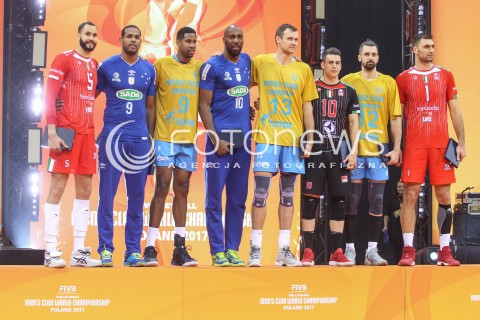  17.12.2017 KRAKOW ( TAURON ARENA ) SIATKOWKA MEZCZYZN <br />KLUBOWE MISTRZOSTWA SWIATA 2017<br />Mens Club Volleyball Championship Poland 2017<br />MECZ FINALOWY ( Final Match ) <br />MECZ ZENIT KAZAN - CUCINE LUBE CIVITANOVA <br />N/Z NAJLEPSI ZAWODNICY MISTRZOSTW - DRUZYNA MARZEN DREAM TEAM OSMANY JUANTORENA YOANDRY LEAL HIDALGO WILFREDO LEON VENERO SIMON ATIES ROBERTLANDY ALEKSIEJ SAMOJLENKO JENIA GREBENNIKOV ALEKSANDER BUTKO CWETAN SOKOLOW <br /> 