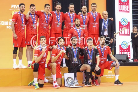  17.12.2017 KRAKOW ( TAURON ARENA ) SIATKOWKA MEZCZYZN <br />KLUBOWE MISTRZOSTWA SWIATA 2017<br />Mens Club Volleyball Championship Poland 2017<br />MECZ FINALOWY ( Final Match ) <br />MECZ ZENIT KAZAN - CUCINE LUBE CIVITANOVA <br />N/Z 2 MIEJSCE - ZESPOL DRUZYNA CUCINE LUBE CIVITANOVA ZDJECIE GRUPOWE GRUPOWKA GROUP PHOTOGRAPHY<br /> 