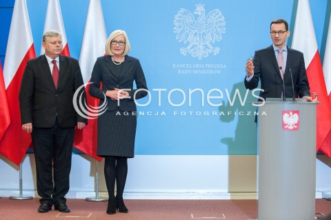 Briefing premiera Mateusza Morawieckiego w Warszawie