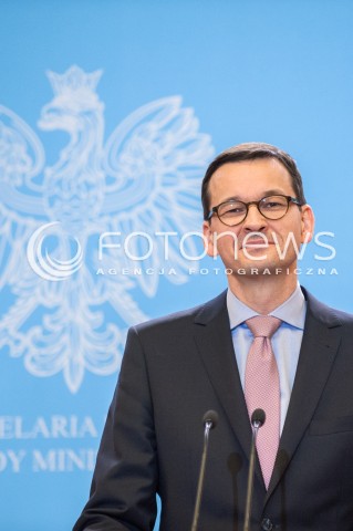  18.12.2017 WARSZAWA<br />BRIEFING PRASOWY PREZESA RADY MINISTROW W SPRAWIE ZMIAN PERSONALNYCH W RADZIE MINISTROW<br />N/Z MATEUSZ MORAWIECKI<br /> 