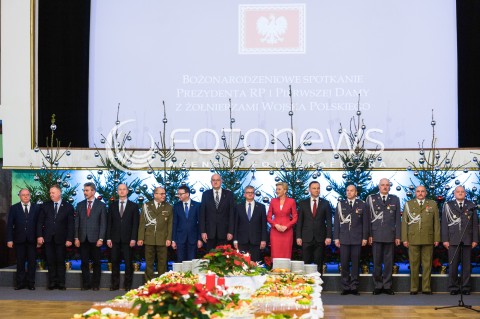  18.12.2017 WARSZAWA<br />ZOLNIERSKA WIGILIA Z UDZIALEM PREZYDENTA <br />N/Z AGATA KORNHAUSER DUDA PREZYDENT RP ANDRZEJ DUDA<br /> 
