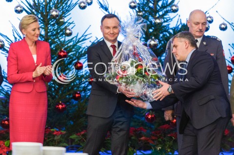  18.12.2017 WARSZAWA<br />ZOLNIERSKA WIGILIA Z UDZIALEM PREZYDENTA <br />N/Z AGATA KORNHAUSER DUDA PREZYDENT RP ANDRZEJ DUDA<br /> 