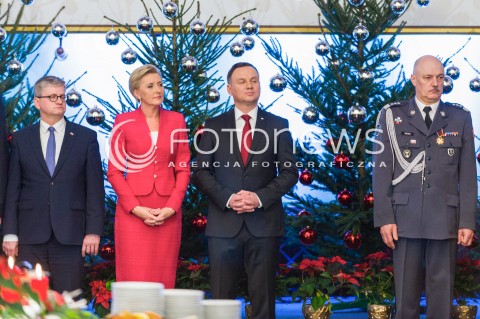  18.12.2017 WARSZAWA<br />ZOLNIERSKA WIGILIA Z UDZIALEM PREZYDENTA <br />N/Z AGATA KORNHAUSER DUDA PREZYDENT RP ANDRZEJ DUDA<br /> 
