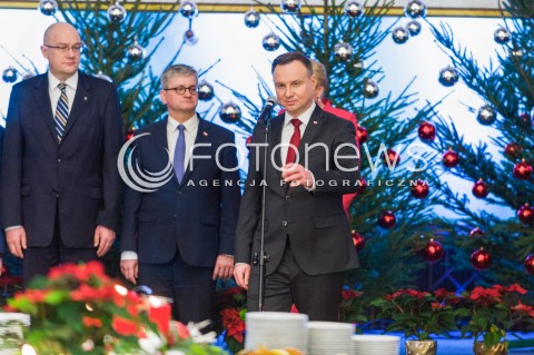  18.12.2017 WARSZAWA<br />ZOLNIERSKA WIGILIA Z UDZIALEM PREZYDENTA <br />N/Z AGATA KORNHAUSER DUDA PREZYDENT RP ANDRZEJ DUDA<br /> 