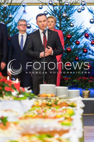  18.12.2017 WARSZAWA<br />ZOLNIERSKA WIGILIA Z UDZIALEM PREZYDENTA <br />N/Z AGATA KORNHAUSER DUDA PREZYDENT RP ANDRZEJ DUDA<br /> 