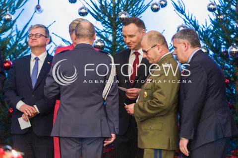  18.12.2017 WARSZAWA<br />ZOLNIERSKA WIGILIA Z UDZIALEM PREZYDENTA <br />N/Z AGATA KORNHAUSER DUDA PREZYDENT RP ANDRZEJ DUDA<br /> 