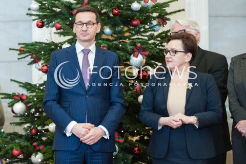  19.12.2017 WARSZAWA <br />BETLEJEMSKIE SWIATLO POKOJU W KPRM<br />N/Z PREMIER MATEUSZ MORAWIECKI ANNA ZALEWSKA<br /> 