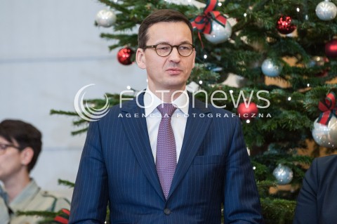  19.12.2017 WARSZAWA <br />BETLEJEMSKIE SWIATLO POKOJU W KPRM<br />N/Z PREMIER MATEUSZ MORAWIECKI<br /> 