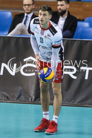  19.12.2017 RZESZOW POLAND<br />SIATKOWKA PUCHAR CEV <br />MEN VOLLEYBALL CEV CUP <br />MATCH ASSECO RESOVIA - PERUNGAN POJAT ROVANIEMI <br />N/Z THIBAULT ROSSARD SYLWETKA <br /> 