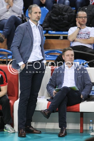  19.12.2017 RZESZOW POLAND<br />SIATKOWKA PUCHAR CEV <br />MEN VOLLEYBALL CEV CUP <br />MATCH ASSECO RESOVIA - PERUNGAN POJAT ROVANIEMI <br />N/Z ANDRZEJ KOWAL - I TRENER ( HEAD COACH ) MARCIN OGONOWSKI SYLWETKA <br /> 