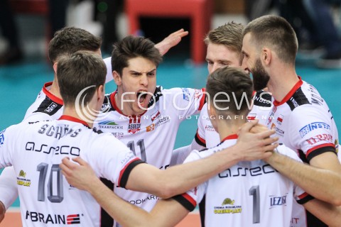 19.12.2017 RZESZOW POLAND<br />SIATKOWKA PUCHAR CEV <br />MEN VOLLEYBALL CEV CUP <br />MATCH ASSECO RESOVIA - PERUNGAN POJAT ROVANIEMI <br />N/Z ALEKSANDER SLIWKA RADOSC EMOCJE <br /> 
